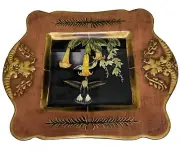 Raymond Waites Plate Tray Toyo Trading Co. Collectors Decor Hummingbirds Italian