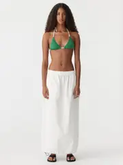 Crushed Cotton Maxi Skirt