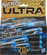 NERF Ultra Sonic Screamers 20 Dart Refill Pack, The Darts Fly Whistling Through The Air, Only Compatible with Nerf Ultra Blasters F1048EU4