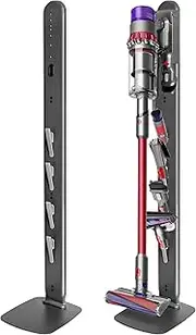 [boailydi] Sturdy Metal Vacuum Stand Compatible with Dyson Gen5 V15 V12 V11 V10 V8 V7 V6, Freestanding Bracket Standing Holder with Hidden Cable Design, Space-Saving Storage Rack for Cordless Vacuums