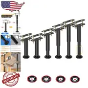 6 Adjustable Heavy-Duty Bed Support Legs (7.08-12.6 inch) for Ultimate Stability