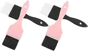 Beavorty Hair Coloring Brush Set 4pcs Round Hair Dye Tint Brush Easy to Use for Salon Random Color
