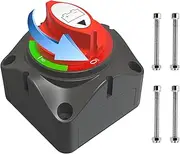 Battery Disconnect Switch 12V Master, 12V-48V Waterproof Battery Shut Off Switch 275Amps High Current for Car Marine Boat RV (On/Off)