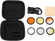 Aswalling Aquarium Lens Fish Tank Phone Camera Lens Filter 6 in 1 Macro Lens Yellow Lens Filter Coral Reef Aquarium Photography