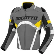 Boomerang Waterproof Grey Yellow Textile Motorcycle Jacket
