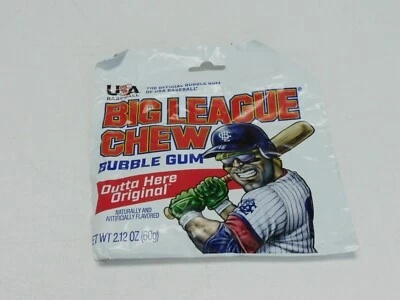 Lot of 12 Big League Chew Bubble Gum Packs - Outta Here Original Flavor