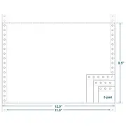3-Ply Carbonless Paper, Blank, Form Size 12" x 8-1/2" (W x H) (Carton of 1200)