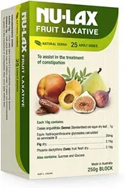 Nu-Lax 250G Natural Fruit Laxative (Nulax Senna & Fig)
