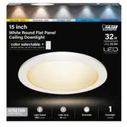 Feit Electric 15 in. W White LED Flat Panel Light Fixture