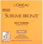 L'Oreal Paris Sublime Bronze Self-Tanning Body Towelettes, 6-Count (Pack of 2)