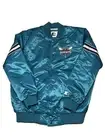 Starter Charlotte Hornets Satin Bomber Jacket Teal Blue Men’s Size XL