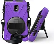 Full Protective Case Compatible with Samsung Galaxy Tab Active 2 8.0 T390 T395 T397 Case, Heavy Duty Rugged Shockproof Drop Protection Case with Pen Holder,Shoulder Strap Protective Cover Compatible w