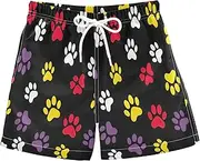 [RPLIFE] Swimming Trunks for Kids, Anti-Chafe Swim Trunks Boys 2 T, Colorful Paw Prints