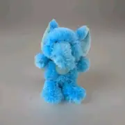 New Circus Circus Blue Fluffy Elephant Plush Toy – 9" Tall – Soft & Adorable