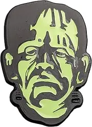 [Rock Rebel] Universal Monsters Frankenstein Monster Enamel Pin – Glow in the Dark Official Horror Movie Pin, Zinc, no gemstone