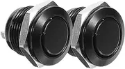 CIYODO Stylish Black Push Button 12mm Momentary Push Button DIY Project Accessory