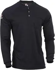 [DRIFIRE] Men's Helix Long Sleeve, 12 Cal Cat 2 Arc Rating, Flame Resistant Henley