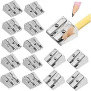 SHINEOFI Mini Manual Pencil Sharpeners Double Holes Handheld for Boys and Girls Classroom Office Supply
