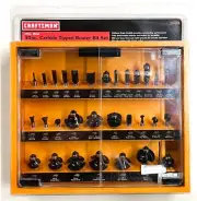 Craftsman 30pc. Carbide Tip Router Bit Set 1/4" Shank Wood Case New Sealed 26366