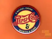 One 2.25" round Pepsi Cola fridge/locker magnet vintage sign