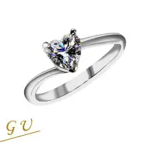 在飛比找Yahoo!奇摩拍賣優惠-【GU鑽石】A82純銀飾品人工鑽生日禮物擬真鑽鋯石戒指 Gr