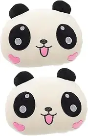 Gogogmee 2pcs Panda Car Neck Pillow: Soft Plush Headrest Cushion for Driving - Cute Travel Neck Pillow for Women Men Travelling and Home