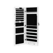 Levede Mirror Jewellery Cabinet Touch LED Lockable Organiser Box Makeup