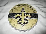 New Orleans Saints 2015 Metal Bottle Cap Wall Sign