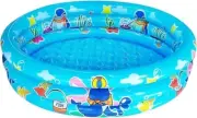 Big Summer 3 Rings Kiddie Pool, 48”X12”, Kids Swimming Pool, Inflatable Baby