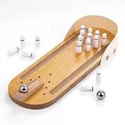 Table Top Mini Bowling Game Set for Men，Desktop Bowling Alleys Cool Stuff Gadgets Christmas Stocking Stuffers Gag Gifts for Men Women Teens
