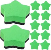 Veemoon 12pcs Mini Star Shaped Whiteboard Erasers Portable Dry Erase Cleaners for Classroom Ergonomic Design Fun and Versatile for Whiteboards and Blackboards
