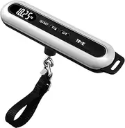 TIPRE Travel Luggage Scale 110lb Digital Suitcase Scale Portable Weight Scale Handheld Baggage Scale High Precision Stainless Steel Luggage Scale Carry-on Weight Scale Lightweight Travel Tool