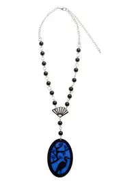 Heron And The Fan Tree Necklace--ERS-N4040-3070