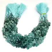 Natural Grandidierite 5mm-6mm Gemstone Faceted Heart Briolette Beads | 8" Strand