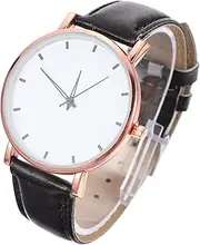 [FOMIYES] Men Ultra Thin Quartz Watch with Leather Strap Casual Leisure Men Stylish and Dial Design for Everyday Wear
