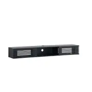 Clancy Wall Mount Entertainment TV Unit Floating 2 Doors 180cm Black