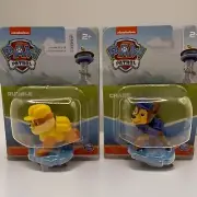 CHASE And RUBBLE 2 Set Paw Patrol Cake Toppers 2” Nickelodeon Spin Master NIB