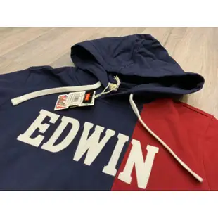 Edwin愛得恩新款拼接帽T