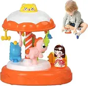 Merry Go Round Toy | STEM Educational Toys | Toddler Spin Carousel Toy, Rotating Merry-Go-Round Horses for Kids Aged Over 3 Years Old