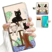 ( For Vivo Y22s ) Wallet Flip Case Cover AJ23929 Cartoon Cat