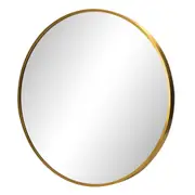Oikiture 60cm Wall Mirrors Round Makeup Mirror Home Decor Gold Living Room