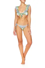 TIE FRONT FRILL BIKINI SET ONE FLEW OVER