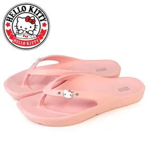【HELLO KITTY】可愛凱蒂貓輕量防水夾腳拖鞋(粉紅、白色、黑色)