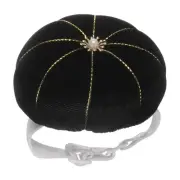 Wrist Pin Cushion Wristband Sewing Pincushion Polyester Pin Holder, Black