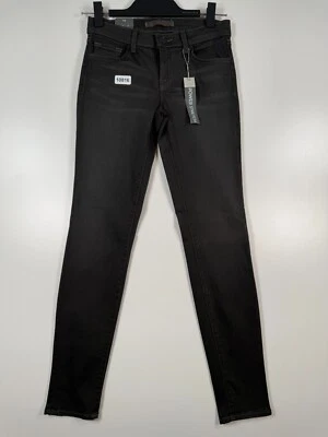 BNWT $225 J Brand Women Low Rise Dare Skinny Leg Dark Wash Jeans Dark Gray Sz 25
