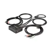 StarTech.com 2 Port HDMI KVM Switch - 4K 60Hz - Compact Dual Port UHD/Ultra H...