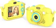 2.7K Digital Camera Camera 36MP HD Children Camera Selfie Camera with Light for Boys and Girls 2.4-inch IPS Screen Birthday Festival Great Childeren Age 3-12 Year Old Yellow