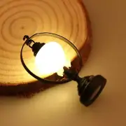 1/12 Dollhouse Miniature Table Lamp Metal Desk Lights for Garden Dining Room