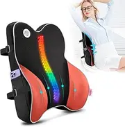 Lumbar Support Pillow for Office Chair,Memory Foam Back Support for Chair,Car Seat,Computer Chair,Recliner with Breathable 3D Mesh Cover,Ergonomic Design for Back Pain Relief (Black0007)