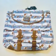 Loungefly Lady & the Tramp Cavas Rucksack Slouch Backpack White Picket Fence NEW